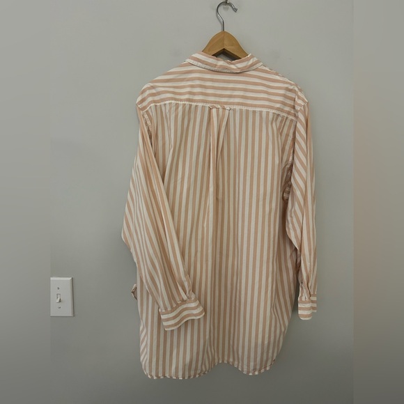 Lunya Airy Cotto Long Sleeve Button Down Striped Shirt - Picture 8 of 8